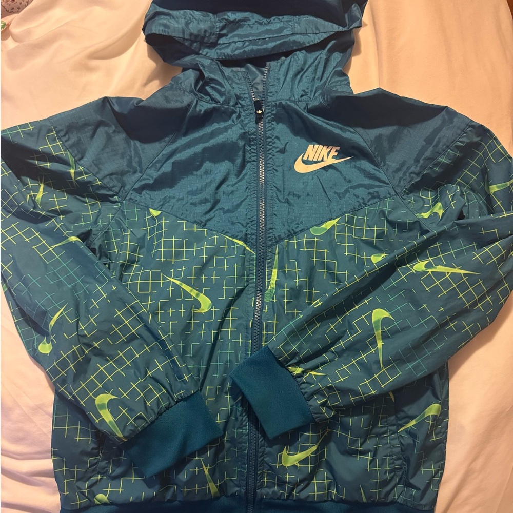 Kid’s Nike Blue and White Windbreaker Jacket